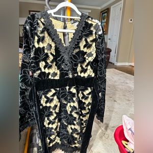 Black dress nude slip